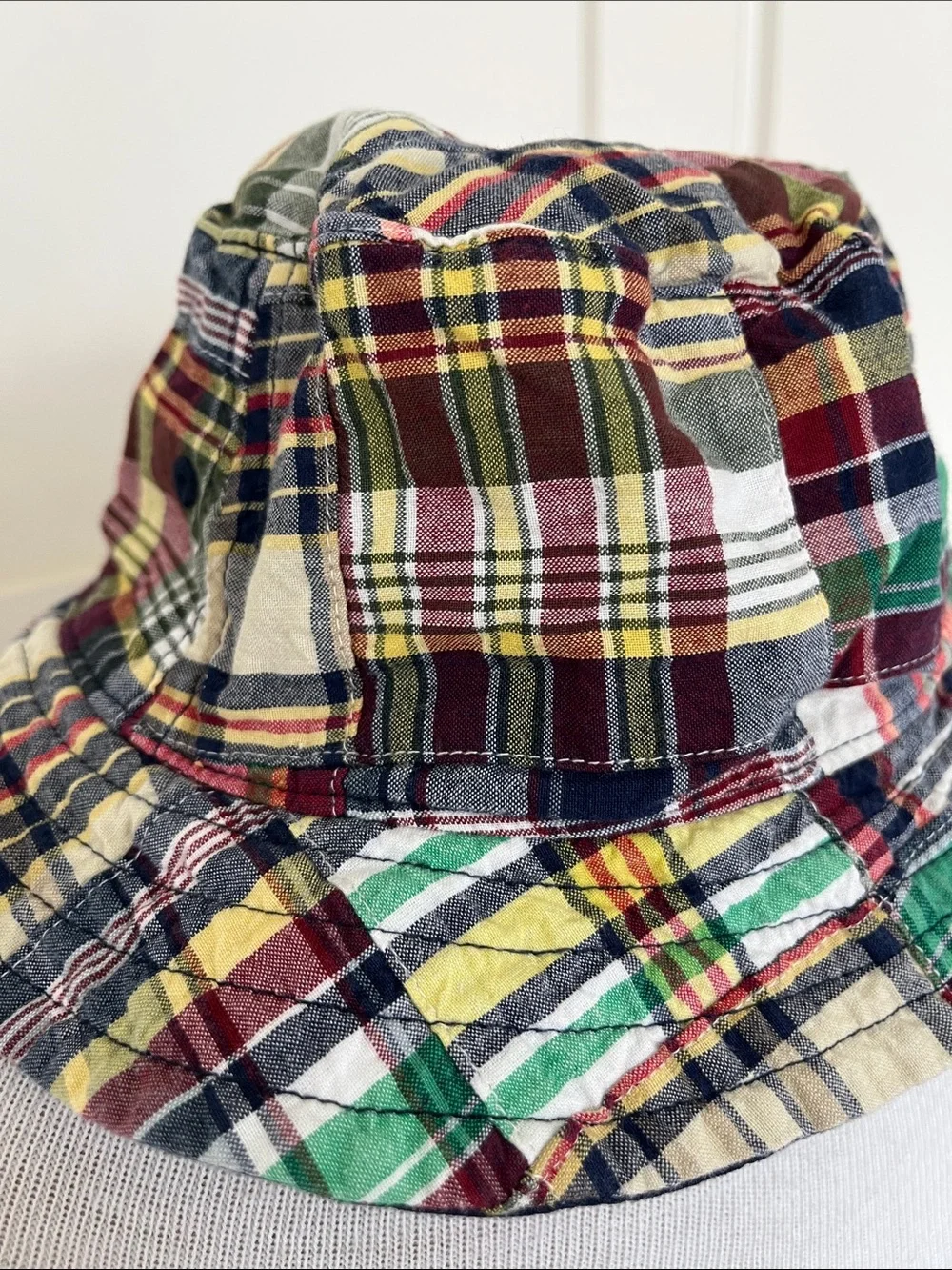 Baby Gap Madras Plaid Bucket Hat Size M L